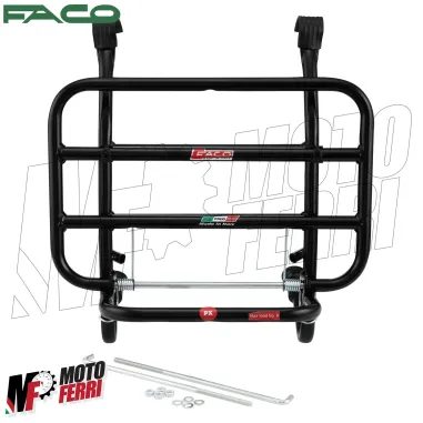 MF6506 Portapacchi Anteriore Nero Faco Vespa 50 125 150 200 Special ET3 PX PE