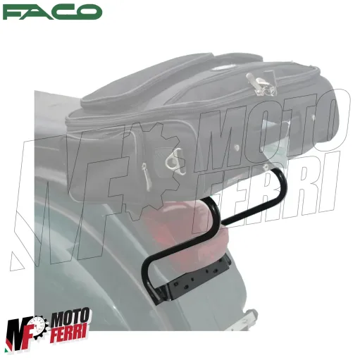 MF6507 Portapacchi Posteriore Nero Faco Vespa 125 150 200 PX PE Arcobaleno T5