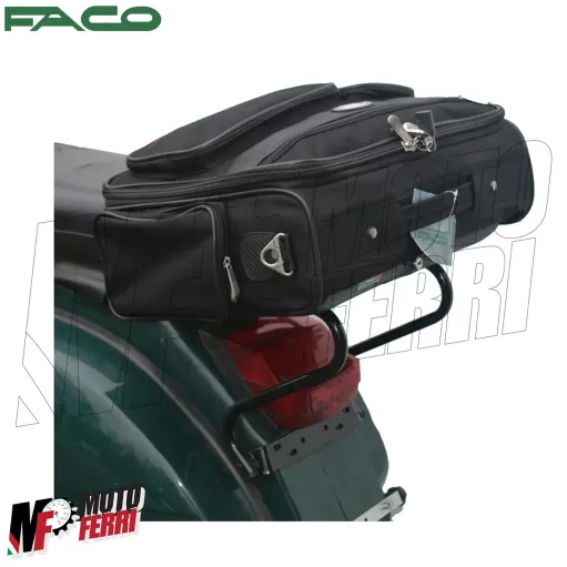 MF6507 Portapacchi Posteriore Nero Faco Vespa 125 150 200 PX PE Arcobaleno T5