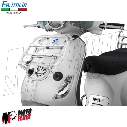MF6508 Portapacchi Anteriore Cromo FA Italia per Vespa LX 50 125 150 (2005/2014)