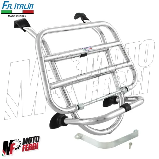 MF6508 Portapacchi Anteriore Cromo FA Italia per Vespa LX 50 125 150 (2005/2014)