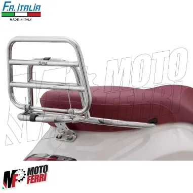 MF6509 Portapacchi Posteriore Cromo FA Italia Vespa Primavera Sprint 50 125 150