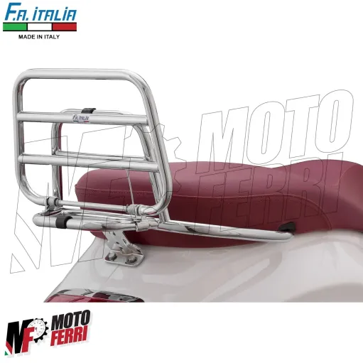 MF6509 Portapacchi Posteriore Cromo FA Italia Vespa Primavera Sprint 50 125 150