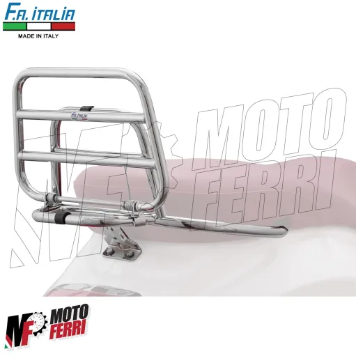 MF6509 Portapacchi Posteriore Cromo FA Italia Vespa Primavera Sprint 50 125 150