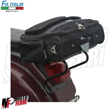 MF6510 Portapacchi Posteriore Nero FA Italia per Vespa 125 150 200 PX PE
