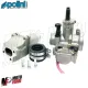 MF0785 CARBURATORE POLINI PWK Dm 24 + COLLETTORE LAMELLARE 3 FORI APE 50 TUTTI