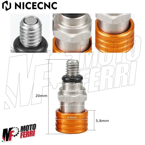 MF6531 Sfiati Forcella Rapidi M4X0.7 Ergal Arancio KTM EXC SX SX F WP Marzocchi
