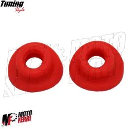 MF6532 Coppia Gommini Protezione Valvola Camera D'Aria Moto Cross Enduro Rosso 2