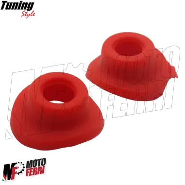 MF6532 Coppia Gommini Protezione Valvola Camera D'Aria Moto Cross Enduro Rosso