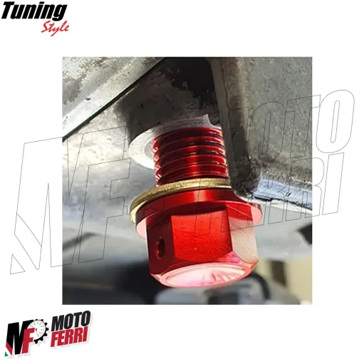 MF6533 - Tappo Olio CNC Magnetico Coppa Motore M12 x 1.5 + Guarnizione + O-Ring