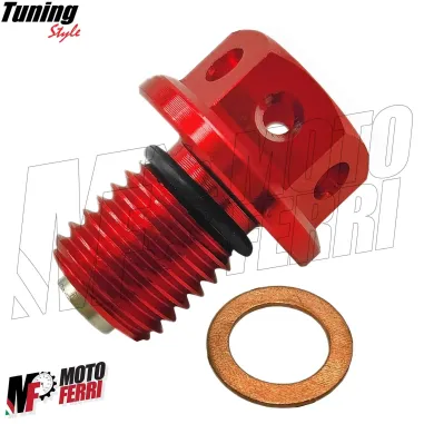 MF6533 - Tappo Olio CNC Magnetico Coppa Motore M12 x 1.5 + Guarnizione + O-Ring