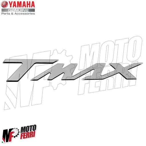 MF1433 Adesivo Scritta Argento Carena Posteriore Originale Yamaha TMax 2001/2021