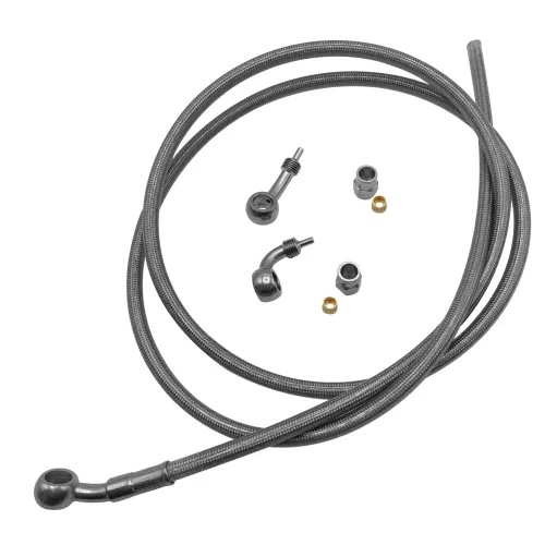 MF0247 Tubo Treccia Freno Disco Anteriore + Raccordi VMC Vespa Small Large Frame