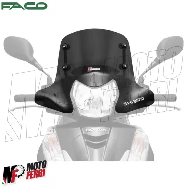 MF6540 Cupolino Spoiler Nero Fume' Faco Honda SH 300 mod 2011 2012 2013 2014