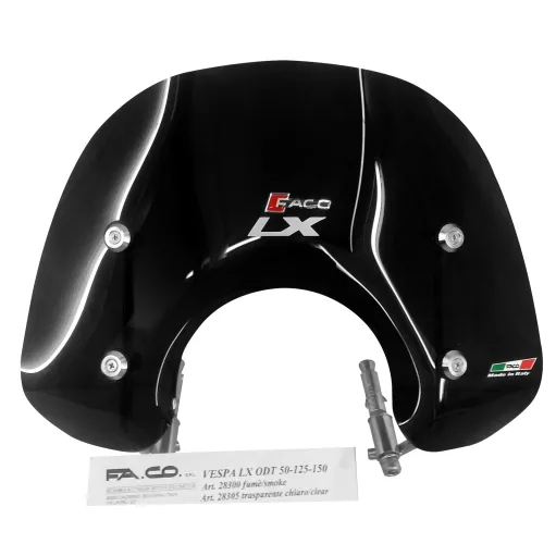 MF6543 Cupolino Fume' Sport Faco per Vespa LX 50 125 150 mod 2005 / 2014