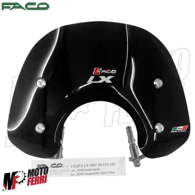 MF6543 Cupolino Fume' Sport Faco per Vespa LX 50 125 150 mod 2005 / 2014