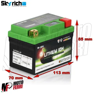 MF6557  Batteria Litio 12V Skyrich Leggera Ricambio YTZ5S / YTX5L-BS / YTX4L-BS
