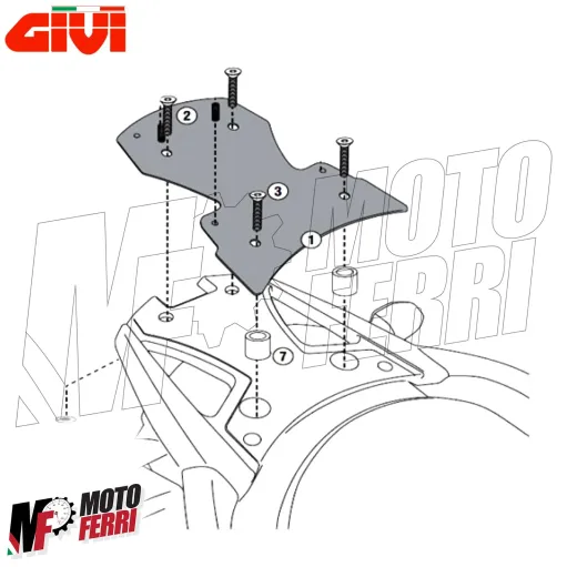 MF4871 Staffa Givi per Piastra Bauletto Monolock Suzuki DL 650 V-Strom 2011-2016