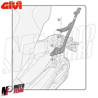 MF4877 Staffe Telaietti per Piastra Bauletto Givi Honda X-Adv 750 mod 2017/2020