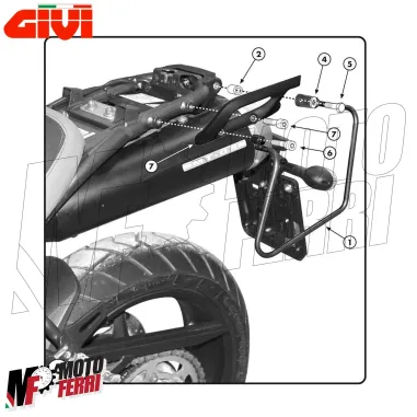 MF6570 Telaietti Posteriori per Borse Soffici GIVI Yamaha MT03 660 mod 2006/2014