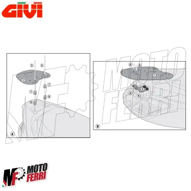 MF6571 - Supporto per Piastra Bauletto Givi Kymco Downtown 125 350 mod 2015/2024