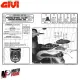 MF6573 Supporto per Piastra Bauletto Givi per Beverly 125 250 400 500 2001/2007