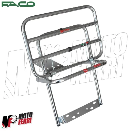 MF6576 Portapacchi Posteriore Cromato Faco Vespa PX 125 150 200 Arcobaleno Disco