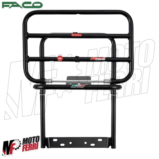 MF6577 Portapacchi Posteriore Nero Faco Vespa PX 125 150 200 Arcobaleno Disco