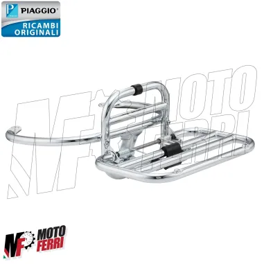 MF2033 Portapacchi Posteriore Cromo Originale Vespa GTS 125 250 300 (2005/2024)