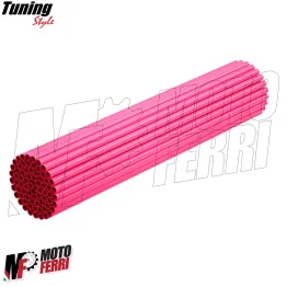 MF6638 Kit 72 Copriraggi Copri Raggi Ruote Fucsia Fluo Moto Enduro Cross Motard 2