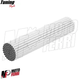 MF6638 Kit 72 Copriraggi Copri Raggi Ruote Bianco Moto Enduro Cross Motard 2