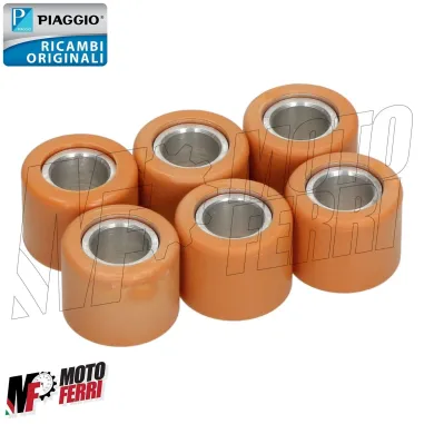 MF6595 - Kit 6 Rulli 19x15,5 Gr 5,3 Originale Piaggio NRG MC2 / Power / Purejet