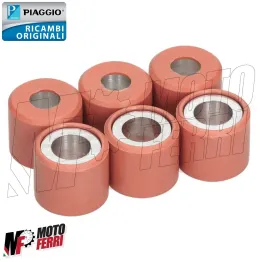 MF6597 Kit 6 Rulli 21x17 Gr 13,6 Originale Piaggio Beverly 250 300 mod 2006/2020 2