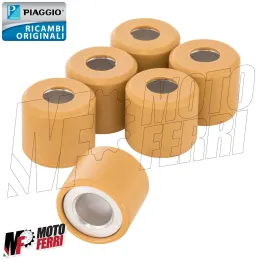 MF6599 Kit 6 Rulli 19x17 Gr 7,4 Originale Vespa GTS Super 125 mod 2003 / 2016 2