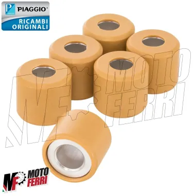 MF6599 Kit 6 Rulli 19x17 Gr 7,4 Originale Vespa GTS Super 125 mod 2003 / 2016