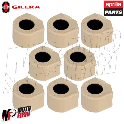 MF6602 – Kit 8 Rulli 25X19 Grammi 19 Originale per Gilera GP 800 Aprilia SRV 850