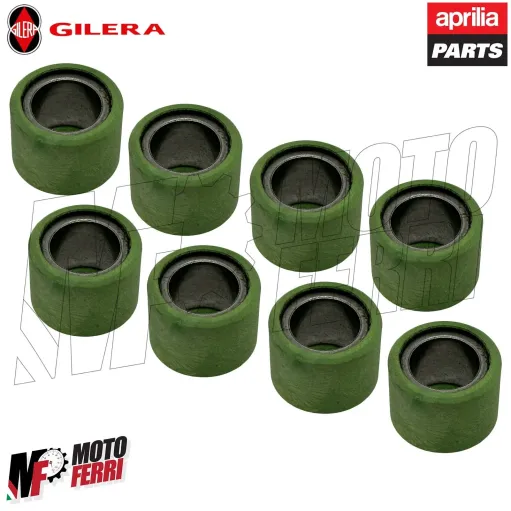MF6601 Kit 8 Rulli 25X19 Grammi 19 Originale per Gilera GP 800 Aprilia SRV 850