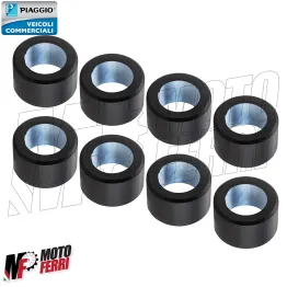 MF6605 Kit 8 Rulli 25x16 Gr 16 Originale Piaggio Beverly 350 S.T. mod 2011/2020 2