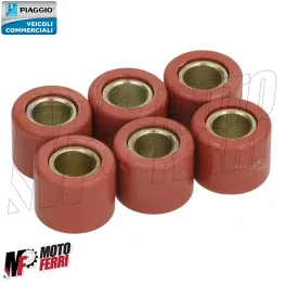 MF6612 Kit 6 Rulli 19x15,5 Gr 9,3 Originale Piaggio Liberty MOC 50 4T 2009/2016 2