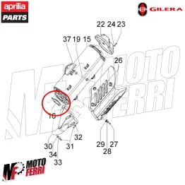 MF6618 Guarnizione Collettore Marmitta Originale Aprilia SRV 850 / Gilera GP800 2