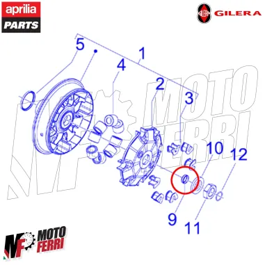 Anello Compensatore Variatore Originale Aprilia SRV 850 / Gilera GP800