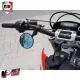 MF6632 Mini Specchietto Pieghevole FAR Carbon Look Moto Cross Enduro Omologato