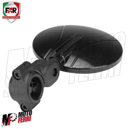 MF6632 Mini Specchietto Pieghevole FAR Carbon Look Moto Cross Enduro Omologato