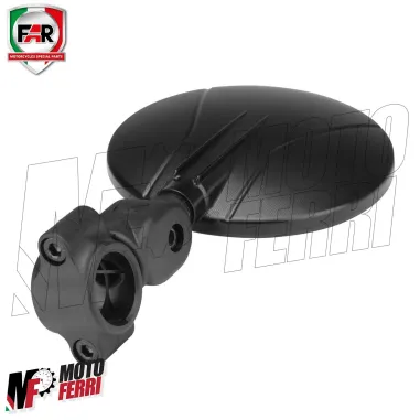 MF3312 Mini Specchietto FAR Moto Cross Enduro Ribaltabile Pieghevole Omologato