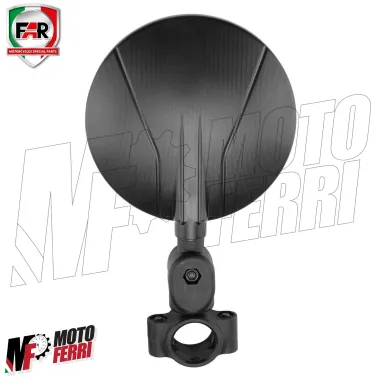MF3312 Mini Specchietto FAR Moto Cross Enduro Ribaltabile Pieghevole Omologato