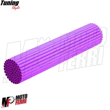 MF6638 Kit 72 Copriraggi Copri Raggi Ruote Viola Moto Enduro Cross Motard Bici