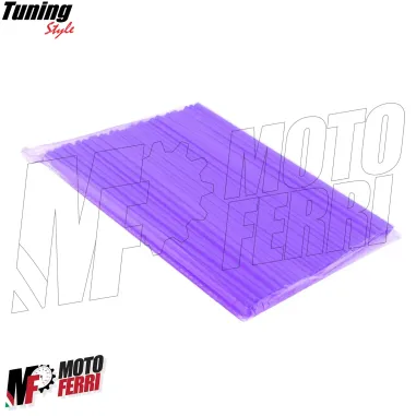 MF6638 Kit 72 Copriraggi Copri Raggi Ruote Viola Moto Enduro Cross Motard Bici
