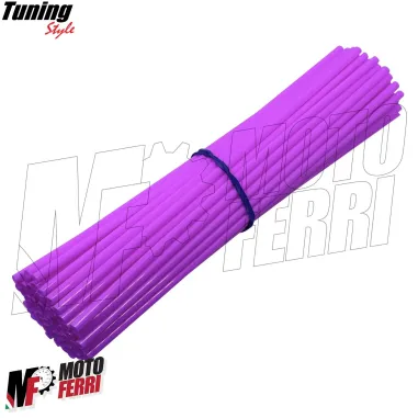 MF6638 Kit 72 Copriraggi Copri Raggi Ruote Viola Moto Enduro Cross Motard Bici