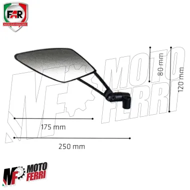 MF6639 Specchietti Retrovisori FAR Viper 8 Omologati Universale Moto Naked M10
