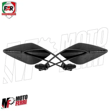 MF6639 Specchietti Retrovisori FAR Viper 8 Omologati Universale Moto Naked M10